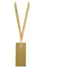 Marque-place SANTEX - Rectangle avec Ruban Or - Dimensions 3 x 7 cm