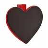 SANTEX Coeur ardoise sur pince en bois Rouge x6