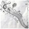 Serviettes en papier - Musique - Blanc - 33x33 cm