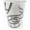 10 Gobelets Blancs Motifs Cinéma