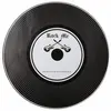 SANTEX Sachet de 6 sets de table ronds Vinyle, Noir
