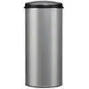 ROSSIGNOL Poubelle Handtouch - 45 L - Gris métal 9006 tête noire