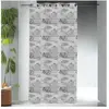 LINDER Rideau occultant gris imprimé industriel - 145x260cm - Gris