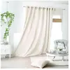 LINDER Voilage Grande Largueur  -  - Effet Mousseline (300x240 cm - Blanc)