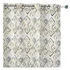 LINDER Rideau occultant motif losange - 145x260cm - Jaune