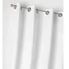 Linder Rideau uni en lin - HOME MAISON - Blanc - 140 x 250 cm -  illets - Uni - Voilage