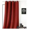 LINDER Rideau uni avec oeillets (145x240 cm - Rouge)