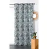 LINDER Rideau aux  impressions exotiques polyester bleu 135x250 cm