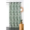 LINDER Rideau aux  impressions exotiques polyester vert 135x250 cm
