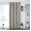 LINDER Rideau art décoratif en jacquard (140x245 cm - Bleu)