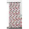 HOME MAISON Rideau tamisant et imprimé Magnolia Bordeaux 135 x 250 cm
