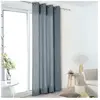 LINDER Rideau "Authentique" en 100% lin (135x260 cm - Bleu Foncé)