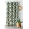 HOME MAISON Rideau moderne et originale motif plumes vertes - 135x240cm - Vert