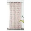 LINDER Voilage Imprimé Fleur Rose - 150x240cm - Rose