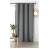LINDER Rideau uni anthracite recyclé à franges - 150x240cm - Gris anthracite