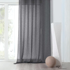 LINDER Rideau voilage tamisant en poly-lin (145x240 cm - Gris anthracite)