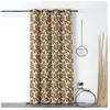 LINDER Rideau jacquard Biloba (140x240 cm - Jaune)