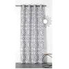 LINDER Rideau d'ameublement Géometrique "Ariane" - 140x260cm - Argent