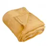 LINDER Couverture polaire unie "PILONGA" (180x220 cm - Jaune moutarde)
