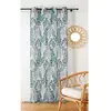 LINDER Voilage imprimé feuilles d'acacia (145x280 cm - Vert)