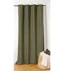 LINDER Rideau thermique au style bouclette Vert Olive 140x260 cm