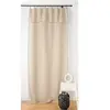 LINDER Voilage aspect lin bourdon noir - 140x295cm - Ecru
