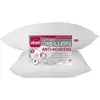 ABEIL Lot de 2 Oreillers Anti-Acarien - 60 x 60 cm - Blanc