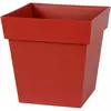 EDA PLASTIQUE Pot Carré Toscane 32Cm - Contenance 22L - Rouge Rubis 13643 R.Ru Sx6