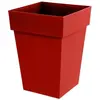 EDA Cache-pot Tuscan Rouge polypropylène Carré 39 x 39 x 53 cm TU