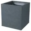 EDA Pot carré Graphit - 39 x 39 x 43 cm - 31 L - Gris anthracite