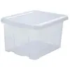 EDA - Bac de rangement avec couvercle 18 l 38,3 x 31 x 22,2 naturel