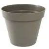 EDA Pot de fleur rond Toscane - Ø 60 x H 47 cm - 76 L - Taupe