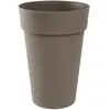 Pot de fleur rond Toscane Ø 46 x H.65 cm - Taupe - Eda TU