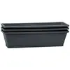 EDA Lot de 3 jardinieres balcon Toscane- 3 x 6 L - 50 x 15 x 12 cm - Gris anthracite