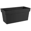EDA Muret avec roulettes Toscane - 79 x 35 x H 39 cm - 74 L - Noir