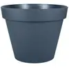 Pot de fleur rond en plastique Ø60cm Eda Toscane bleu foncé