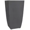 Bac à fleurs - DIVA BASALT - Gris anthracite - Carré haut -  42 L - 43,5 x 43,5 x H.78.2 cm - EDA - Bac intérieur amovible