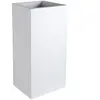 EDA PLASTIQUE Pot de fleurs carré haut Graphit - D40cm - H80cm - 31L - blanc cérusé