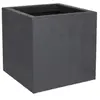 Pot carré polypropylène EDA Basalt Up anthracite 29,5 x 29,5 x h.29,5 cm