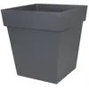 Pot carré Toscane - EDA PLASTIQUE - 50 cm - 87 L - Gris Anthracite