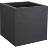 SANS Pot carré plastique EDA Durdica Up anthracite 29,5 x 29,5 x h.29,5 cm
