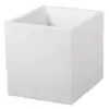 EDA PLASTIQUE Pot de fleur carré Graphit - Blanc cérusé - 57L 