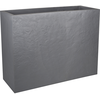 EDA Jardinière muret hauteur 80cm  Loft L double paroi  46L  gris galet