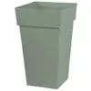 Pot carré polypropylène EDA Toscane vert laurier 39 x 39 x h.65 cm