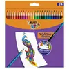 BIC Kids Evolution Illusion Lot de 24 crayons de couleurs effaçables