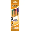 Pochette 4 stylos BIC Cristal Fine Couleurs Assorties