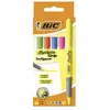 BIC Pochette de 5 Surligneurs HIGHLIGHTER GRIP Pte Biseau Moy J/R/V/B/O