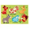 Djeco - puzzle relief en bois - coucou prairie