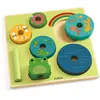 Djeco T&G Puzzle en Bois Puzz & Stack Arc-en-Ciel - Jeu d'Empilage Éducatif - Neuf