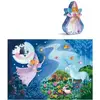 Djeco - Puzzle Silhouette - La Fée Et La Licorne - 36 Pièces